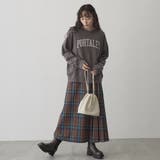 ヴィンテージライク カレッジロゴ風アソートプリント裏毛スウェット | coen【women】 | 詳細画像2 