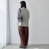 両面微起毛 マルチボーダークルーネックトップス | coen【women】 | 詳細画像4