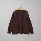 MD.BROWN | 両面微起毛 マルチボーダークルーネックトップス | coen【women】