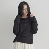 カワリ天竺 フード付きヘンリーネック長袖トップス | coen【women】 | 詳細画像8