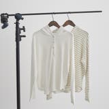 OFF WHITE | カワリ天竺 フード付きヘンリーネック長袖トップス | coen【women】