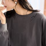 DK.GRAY | 【似合う色見つかる6色展開/推しカラー】刺繍ロングスリーブTシャツ | coen【women】