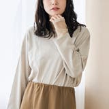 BEIGE | 【再入荷・新色登場】袖チュール切替ロングスリーブTシャツ | coen【women】