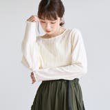 【再入荷・新色登場】ウェーブデザイン カットジャガード クルーネックTシャツ | coen【women】 | 詳細画像4