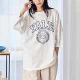 OFF WHITE | YALE別注 アソートプリント 半端袖 ビッグTシャツ | coen【women】