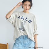 NATURAL | YALE別注 アソートプリント 半端袖 ビッグTシャツ | coen【women】