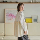 布帛ドッキングロゴプリントロンT | coen【women】 | 詳細画像3