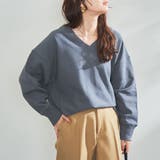 DK.GRAY | ヘビー裏毛Vネックスウェット | coen【women】