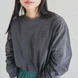 BLACK | ミニ刺繍ロングスリーブTシャツ | coen OUTLET