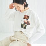 フラワーフォトプリントロングスリーブTシャツ | coen OUTLET | 詳細画像1 