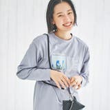 MD.GRAY | フラワーフォトプリントロングスリーブTシャツ | coen OUTLET