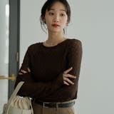 シアーレースロングスリーブプルオーバー | coen【women】 | 詳細画像20