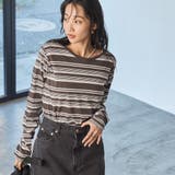 レトロマルチボーダーロングスリーブTシャツ | coen【women】 | 詳細画像11