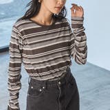 DK.GRAY | レトロマルチボーダーロングスリーブTシャツ | coen【women】