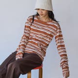 MD.BROWN | レトロマルチボーダーロングスリーブTシャツ | coen【women】