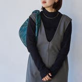 BLACK | セミシアーテレコタートルネックカットソー | coen【women】