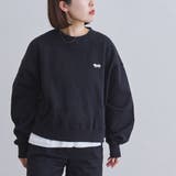 BLACK | PENNEYS(ぺニーズ)別注ヘビーウエイトクロップド裏毛スウェット | coen【women】