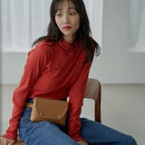 ORANGE | メローリブタートルネックロンT(WEB限定カラー) | coen【women】