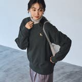 BLACK | 【WEB限定】USAコットン裏毛ベア刺繍スウェット | coen【women】