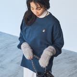 TURQUOISE | 【WEB限定】USAコットン裏毛ベア刺繍スウェット | coen【women】