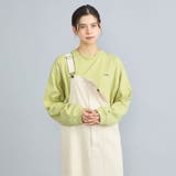 LIME | USAコットン天竺チビロゴ刺繍ロングスリーブTシャツ | coen【women】