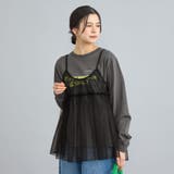 チュールキャミ付きロックTシャツ | coen【women】 | 詳細画像18 