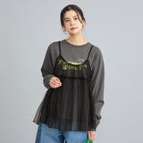 チュールキャミ付きロックTシャツ | coen【women】 | 詳細画像20 