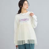 OFF WHITE | チュールキャミ付きロックTシャツ | coen【women】