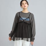 DK.GRAY | チュールキャミ付きロックTシャツ | coen【women】