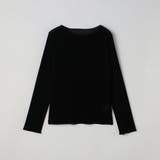 BLACK | シアーベロアロングスリーブTシャツ | coen【women】