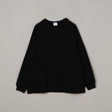 BLACK | 変形ラグランロングスリーブTシャツ | coen【women】