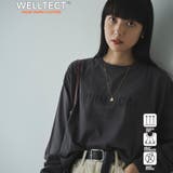 DK.GRAY | 【WELLTECT】天竺ロゴプリントロングスリーブTシャツ | coen【women】