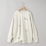 NATURAL | PENNEYS(ぺニーズ)別注ランダム刺繍ロングスリーブTシャツ | coen【women】
