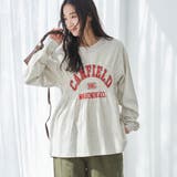 LT.GRAY | 【WEB限定】天竺シャーリングロゴTシャツ | coen【women】