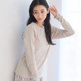 BEIGE | メロー袖 クルーネック ロングスリーブTシャツ | coen【women】
