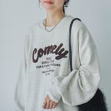 LT.GRAY | アソートロゴ刺繍裏毛クルーネックスウェット | coen【women】