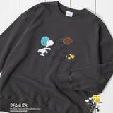 DK.GRAY | PEANUTS(ピーナッツ)×coen 裏毛クルーネックスウェット | coen【women】