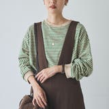 NATURAL | 【WEB限定】USAコットンレトロボーダーTシャツ | coen【women】