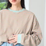 ORANGE | 【WEB限定】USAコットンレトロボーダーTシャツ | coen【women】