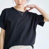 BLACK | 【Feel Soft】接結 半袖Tシャツ | coen【women】