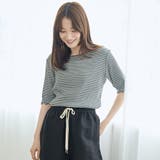 メロークルー 半袖リブTシャツ | coen【women】 | 詳細画像20 