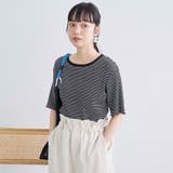 メロークルーネック リブ半袖ゆるTシャツ | coen【women】 | 詳細画像10 