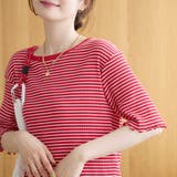 メロークルーネック リブ半袖ゆるTシャツ | coen【women】 | 詳細画像17 