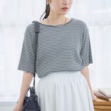 OLIVE | メロークルーネック リブ半袖ゆるTシャツ | coen【women】