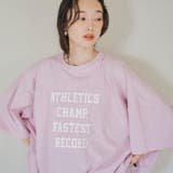 杢オーバーダイロゴヴィンテージライクTシャツ | coen【women】 | 詳細画像1