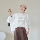 杢オーバーダイロゴヴィンテージライクTシャツ | coen【women】 | 詳細画像2