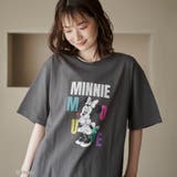 DK.GRAY | 【MICKEY(ミッキー) / 別注】アソートカラフルロゴプリントユニTシャツ | coen【women】