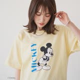 CREAM | 【MICKEY(ミッキー) / 別注】アソートカラフルロゴプリントユニTシャツ | coen【women】