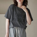 DK.GRAY | ピグメントアソートロゴプリントTシャツ | coen【women】