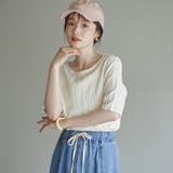 ナミナミジャガードメロー五分袖Tシャツ | coen【women】 | 詳細画像2